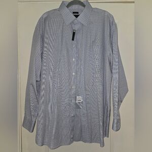 Jos. A. Bank Men's Reserve Blue Checkered Dress Shirt 17 1/2-35 NWT